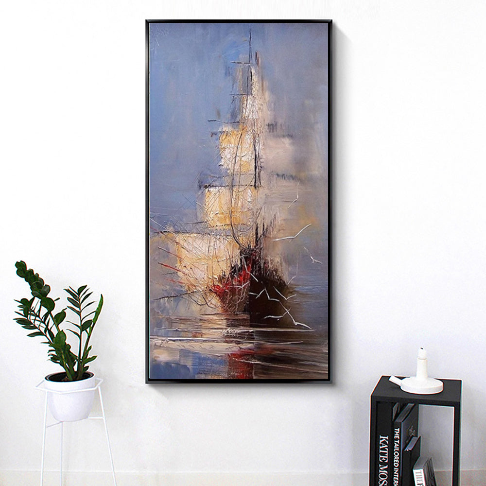 vintage pirate ship painting
