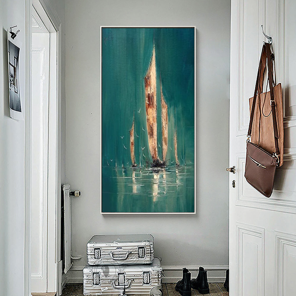 vintage pirate ship painting